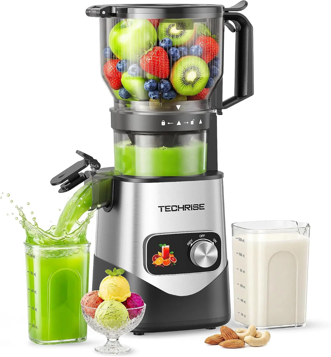 Juicer Cold Press Slow - Bestseller3-In-1 Cold Press Juicer With 6