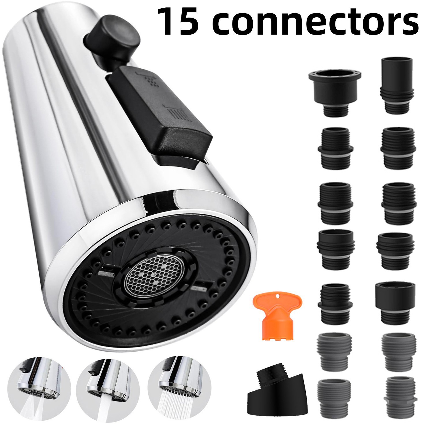 Kitchen Appliances Offers - 3-Function Kitchen Sink Spray Nozzle Pull