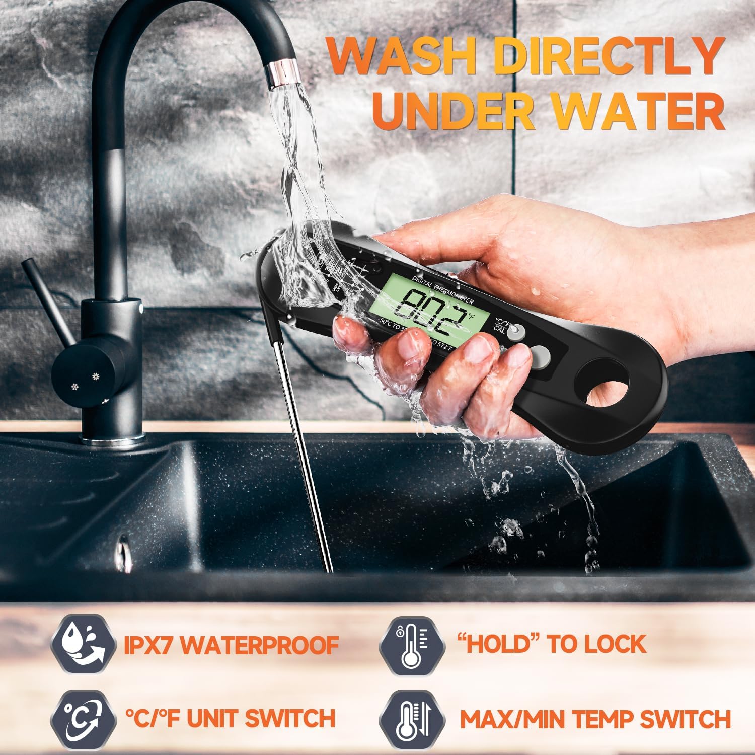 Digital Meat Thermometer Water - Kitchen Appliances Cooking ulasan dan harga
