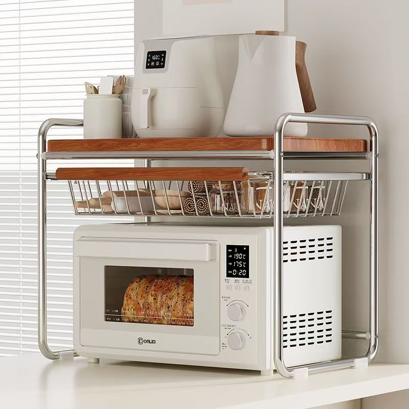 Mid-Century Microwave Stand Pu - Kitchen Appliances Essentials ulasan dan harga