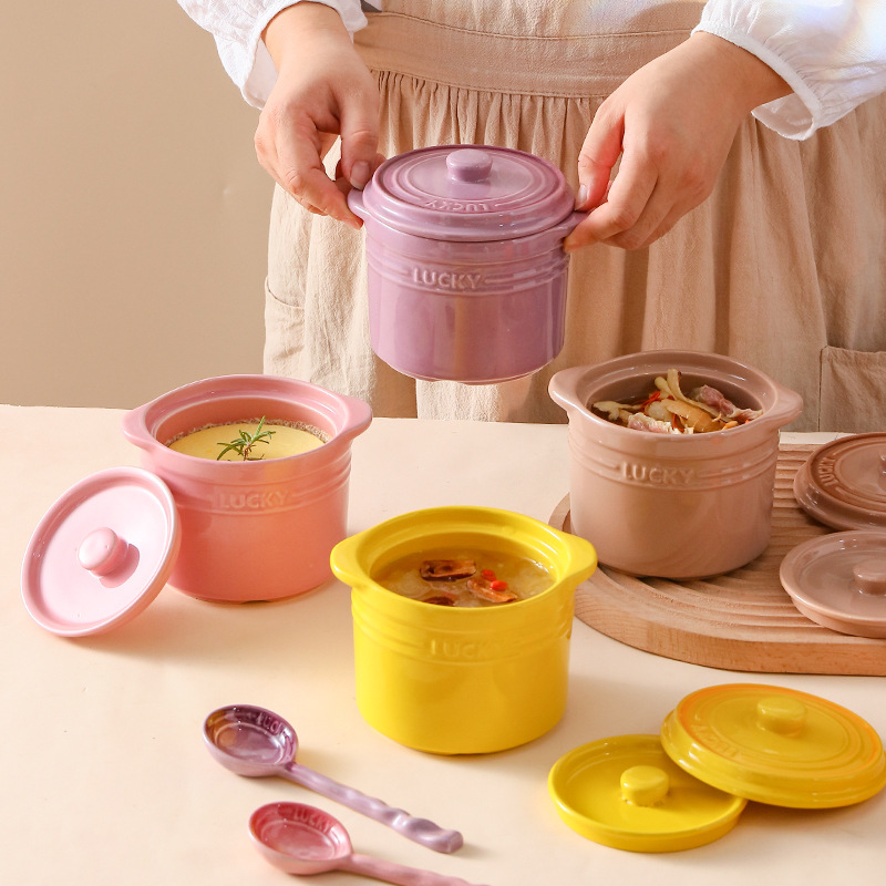 Double Lid Ceramic Bowl,Bird's - Kitchen Appliances Cooking ulasan dan harga