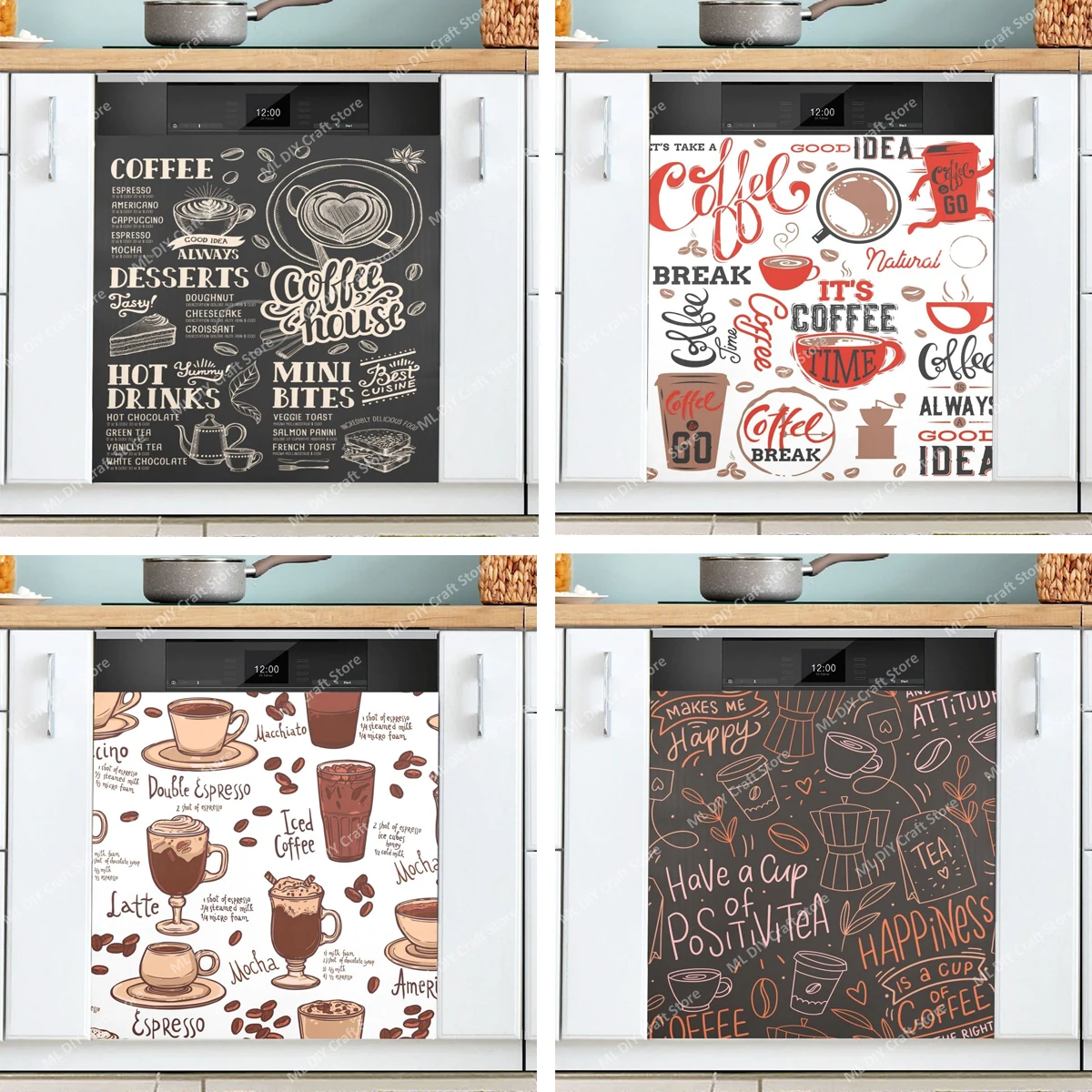 Retro Coffee Topics Cafe Desig - Kitchen Appliances Pictures ulasan dan harga