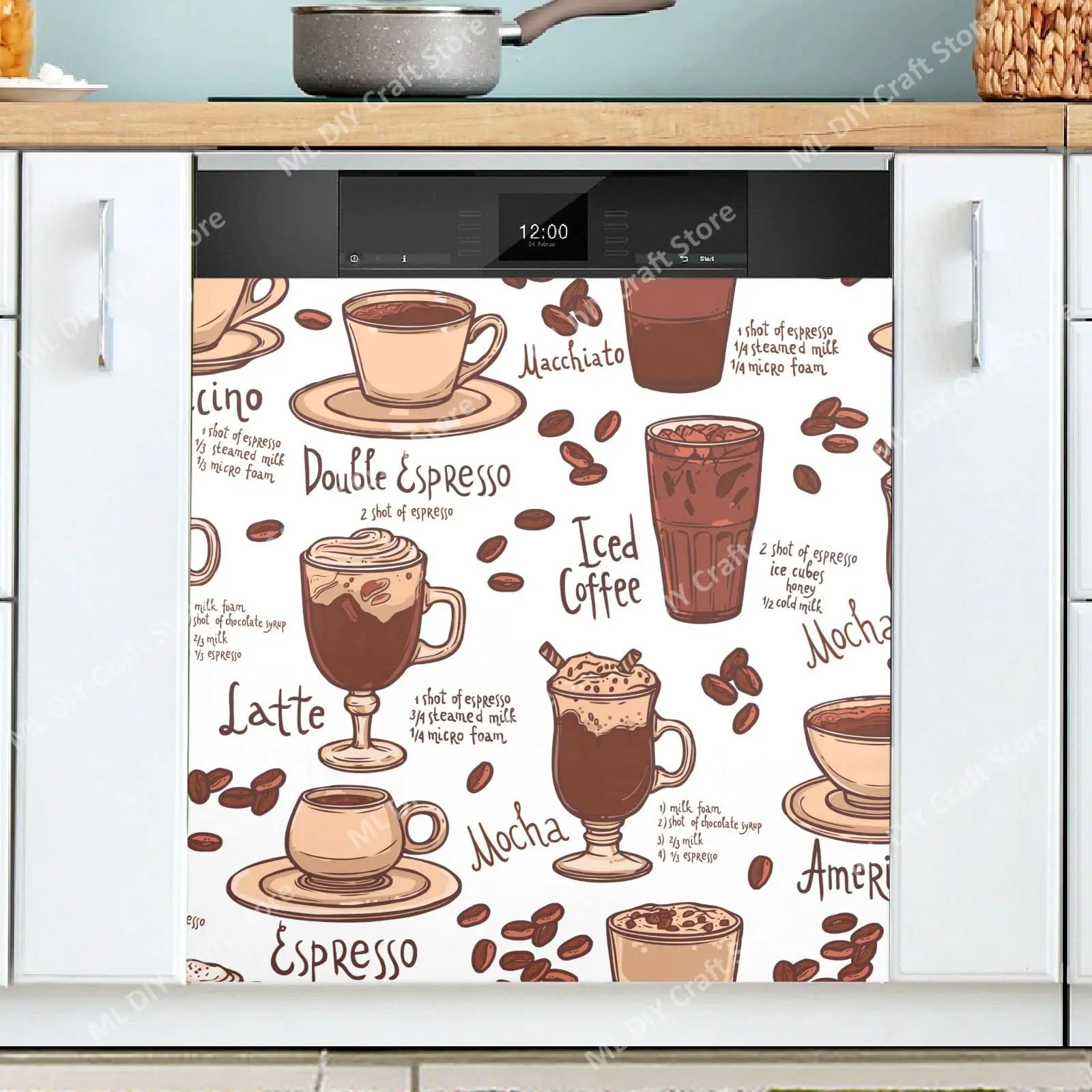 Retro Coffee Topics Cafe Desig - Kitchen Appliances Pictures ulasan dan harga